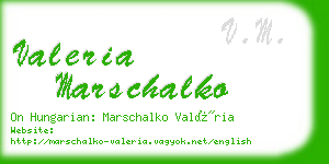 valeria marschalko business card
